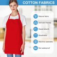 thumbnail image 4 of Pakyozj 2 Pack 3 Pockets Adjustable Bib Apron Chef Kitchen Cooking Aprons for Women Men, 4 of 7