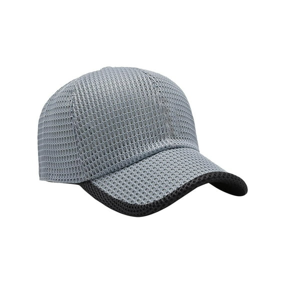 Lightweight Baseball Cap, Outdoor Summer Hats, Adjustable Sun Hat, Breathable Baseball Hats, Mesh Hat for Running Outdoor Camping Hiking Travel Gray