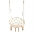 thumbnail image 1 of Hammock Chair Macrame Swing with Unique Good Quality Cotton&Polyester,Seat for The Living Room, Yard,Garden, Balcony Spaces etc. Max. 265 lbs Beige, 1 of 7