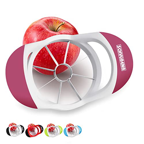 Easy to Use and Clean SCHVUBENR Premium Apple Corer Tool Core Fruits with Ease Red Stainless Steel Corers for Apple and Pear Sturdy Apple Remover with Sharp Serrated Tips 