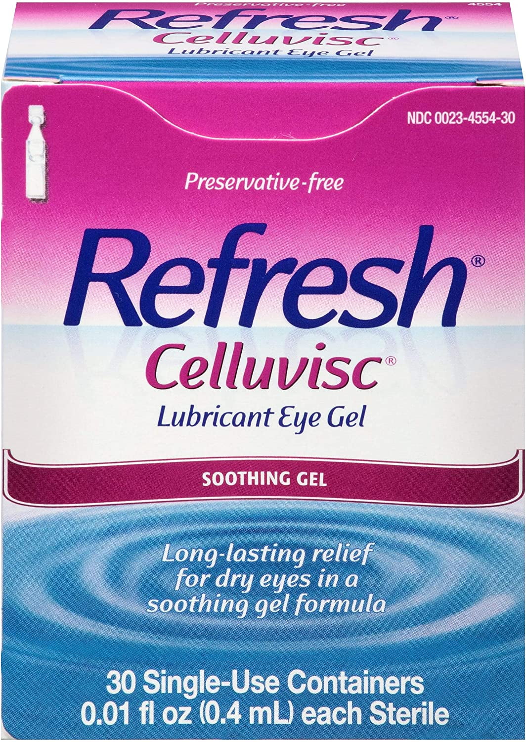 Refresh Celluvisc Lubricant Eye Gel Single-use Containers 30 Ct (Pack of 3)