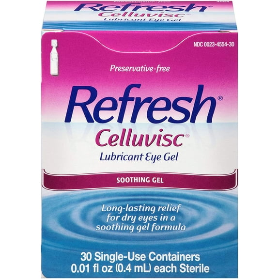 REFRESH CELLUVISC Lubricant Eye Gel Single-Use Containers 30 ea (Pack of 4), pack of 4 (752175) By Visit the Refresh Store