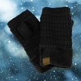 thumbnail image 6 of Lroveb Fuzzy Fingerless Gloves for Women Warm Knit Half Finger Plush Gloves, 6 of 8