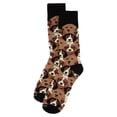 thumbnail image 3 of MeMoi Men's Puppy Dog Face Bamboo Blend Novelty Crew Sock - Mens - Male, 10-13, Black, 3 of 4