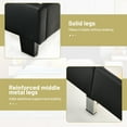 thumbnail image 7 of Giantex Queen Upholstered Platform Bed Frame with Linen Headboard Wood Slat Black, 7 of 7