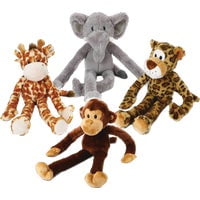 Multipet Assorted Plush Swingin Safari Dog Toy Extra Large