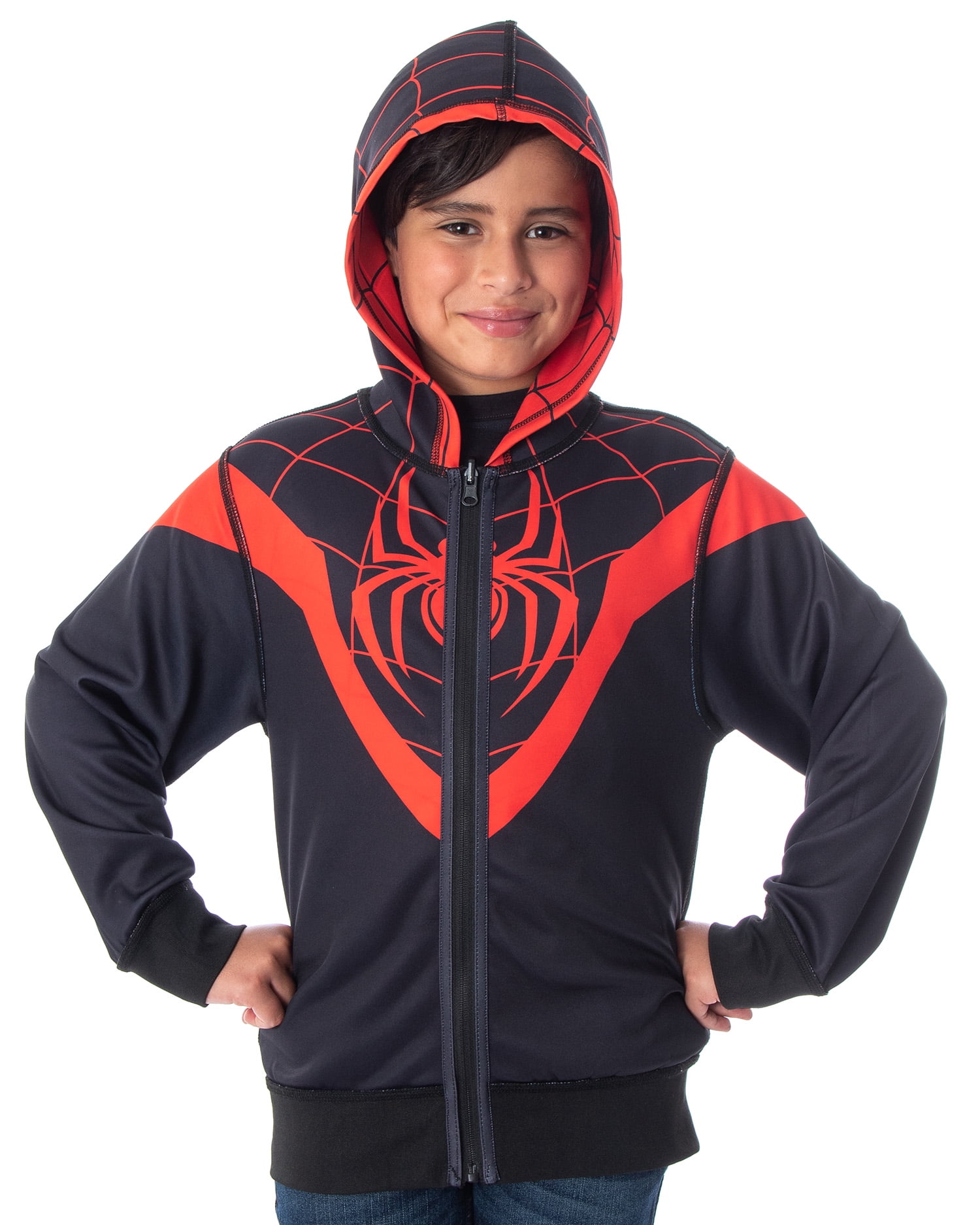 Miles Morales Kid's Hoodie Spider-Man Costume Pullover Jacket Printed Sweatshirt 