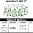thumbnail image 2 of St. Patricks Day Tablecloth Round 60 Inch Green Watercolor Shamrock Lucky Clover Table Cloth Spring Holiday Farmhouse Polyester Table Cover for Party Kitchen Dining Room Home Decor, 2 of 6