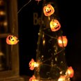 thumbnail image 4 of 2 metros, 20 LED, diseño de calabaza, luz de cadena, modo brillante constante TFixol  Cuerda de lámpara, 4 of 7