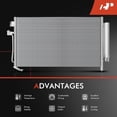 thumbnail image 5 of A-Premium Air Conditioning A/C Condenser Compatible with Subaru Forester 2003-2008 H4 2.5L, Replace# 3278, 73210SA031, 5 of 9
