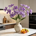 thumbnail image 6 of AOMXGD 5 Colors Oil Painting Style Artificial Flame Orchid Silk Flowers Faux Floral Stems For Wedding Arch Home Vase Decor Window Display Bouquet DIY, 6 of 6