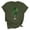 Army Green, variant on Funny Lucky St Patrick's Day Shirt for Women Irish Shamrock Paddy's Day T-Shirt Casual Crewneck Short Sleeve Tees