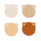 thumbnail image 2 of 4 Pack 4.3 Inch Ear Shape Rope Drink Pads Heat Protection With Storage Stand For Kitchen Table, 2 of 6