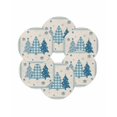 thumbnail image 7 of 13 Inch Round Placemats Set of 6, Blue Christmas Trees Non Slip Heat Insulation PP Table Mats, Navy Winter Snowflakes Retro Beige Washable Place Mats for Kitchen Dining Party Table Decor, 7 of 7