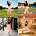 thumbnail image 4 of Hurxie Women’s Capri Pants – Pull-On Tummy Control Capris with 4-Way Stretch, Pockets for Women Pink,2XL, 4 of 6