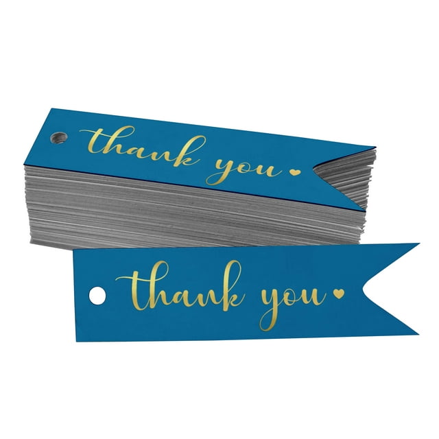Inkdotpot Pack Of 100 Thank You Bridal Shower Favor Paper Tags Craft Real Gold Foil Hang Tags
