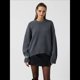 thumbnail image 5 of Suéter de Mujer, Cuello Redondo, Larga, Holgado, Tejido Suave, Dobladillo Acanalado, para Otoño e Invierno. Gris Oscuro Talla Única, 5 of 10
