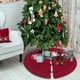 thumbnail image 3 of Falda de árbol de Navidad decorativa redonda para dormitorio, fiesta o casa de campo Rojo 24 pulgadas, 3 of 9