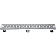 thumbnail image 1 of 24 in. Long Modern Stainless Steel Linear Shower Drain with Groove Holes, 1 of 1
