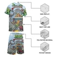thumbnail image 4 of Plants Vs Zombies Boys Girls Short Sleeve Mesh T-Shirt And Shorts Outfit Set Summer Clothes Set for Kids, 4 of 8