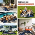 thumbnail image 4 of Blue Marble Outdoor Rug for Patio/Deck/Porch, Non-Slip Large Area Rug 6 x 9 Ft, Grey Gold Texture Vintage Farmhouse Art Indoor Outdoor Rugs Washable Area Rugs, Reversible Camping Rug Carpet Runner, 4 of 8