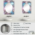 thumbnail image 4 of Designart "Solar Power Purple and Blue Abstraction II" Abstract Cubism Oversized Wall Mirror - Modern Abstract Hallway Decorative Wall Mirrors - Multiple Color Options, 4 of 6