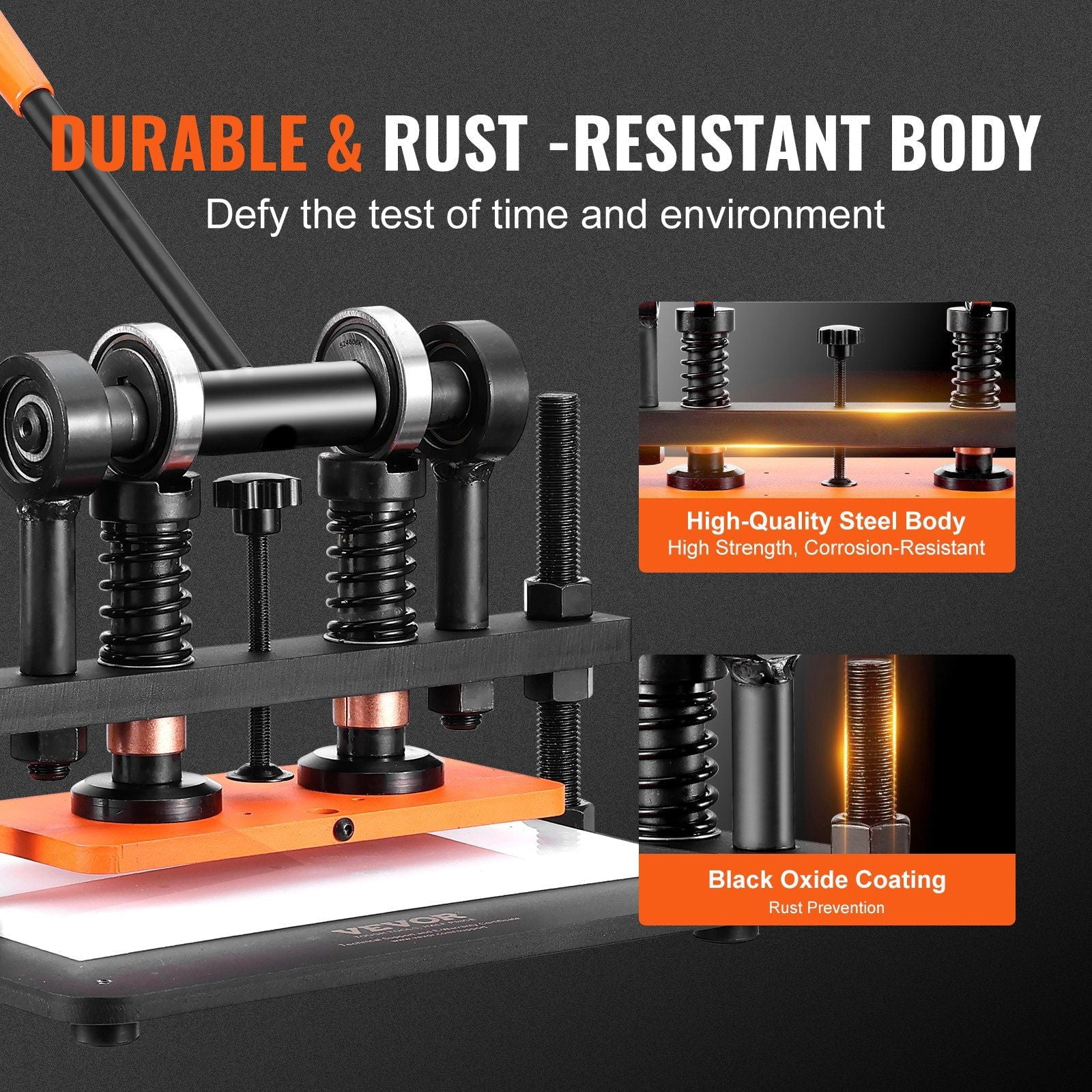 Leather Cutting Machine, 10.2 x 4.7 in Embossing Plate Manual Die Cutter, 0.47 in Pressure Stroke Dual Guide Shafts Die Cut Machine, Leather Embossing Machine for Various of Materials