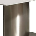 thumbnail image 3 of Aldo 63 Inch Modern Dining Table with White Marble Top and Steel Base, 3 of 9
