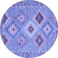 thumbnail image 1 of Ahgly Company Machine Washable Indoor Round Southwestern Blue Country Area Rugs, 6' Round, 1 of 4