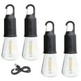 thumbnail image 1 of Luz de camping recargable, 4 paquetes de bombillas colgantes para tienda de campaña con gancho, modos de iluminación, lámpara de tienda de campaña para acampar, hacer senderismo y mochileros, 1 of 8