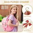 thumbnail image 3 of Bow Keychain for Women, Bag Purse Charm Rhinestone Bow Accessories for Key Handbag Red, 3 of 7
