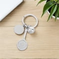 thumbnail image 1 of HEALEEP 8Pcs Zinc Alloy Tennis Racket Keychain for Hanging Keys with Stylish Sports Theme in Silver, 1 of 8