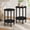 Black, variant on Side Table Set of 2, 2-Tier Round End Tables, Small Nightstands with Metal Frame, Industrial Style Coffee Tables for Living Room and Bedroom, Black