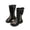 Black, variant on Girls Bow Pearl Princess Long Boots Solid Color High Top Faux Leather Boots British Style Student Princess Boots Soft Sole Casual White