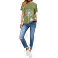 thumbnail image 6 of TWY Women Dandelion Print Crew Neck Short Sleeve T-shirt Tops, 6 of 6