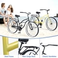 thumbnail image 3 of 26" Bike, Bicycle with Rear Coaster Brakes, Bikes for Adults with Adjustable Saddle, Beach Cruiser Bike with Low Swooping Frame, Single Speed Adult Bike for Men Women, Black, 3 of 6