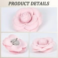 thumbnail image 5 of 4pcs Cloth Art Camelia Brooch Pins Platinum Tone Iron Pin for Clothes Bags Multi-Layer Flower Badge Pink 67.5x33mm, 5 of 9