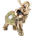 thumbnail image 5 of Estatua de elefante de Feng Shui con símbolo de la suerte para decoración del hogar y la oficina, mano de obra exquisita con base antideslizante, material de resina que muestra una forma de animal, 5 of 5