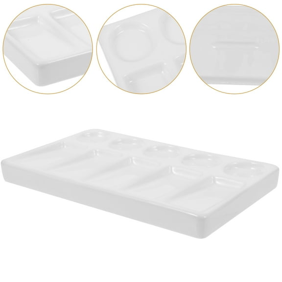 RUNROTOO 1Pack Plastic Paint Pallet for Watercolor and with Easy to Clean Feature