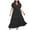 Black, variant on QLEICOM Women Casual Loose Bohemian Dress Plus Size Short Sleeve V Neck Ruffle Tiered Maxi Dress Summer Beach Swing Dress with Pocket Gray XXL, US Size: 18