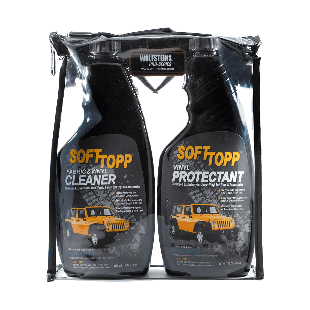 SOFTTOPP (by RAGGTOPP) SUV Soft Top Jeep Vinyl Top Cleaner & Protectant Kit - Pack of 2