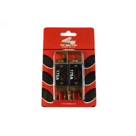 175 Amp ANL Fuses Gold Plated AudioPipe Blister Pack 2 Fuses Car Audio