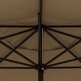thumbnail image 2 of California Umbrella Olefin 9' Bronze Round Autotilt Aluminum Patio Umbrella, Straw, 2 of 5