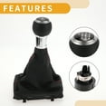 thumbnail image 4 of Unique Bargains 6 Velocidades Manual Shift Knob con Funda - Palanca de Cambios - para Audi A3 2010-2013 Cuero Sintético 1 Pc, 4 of 6