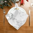 thumbnail image 2 of GZHJMY Cloth Napkin Grey White Marble Kitchen Dining Table Decor for Family Gathering Dinner Napkin Cool Party Favors 4 Pack 20" × 20", 2 of 6