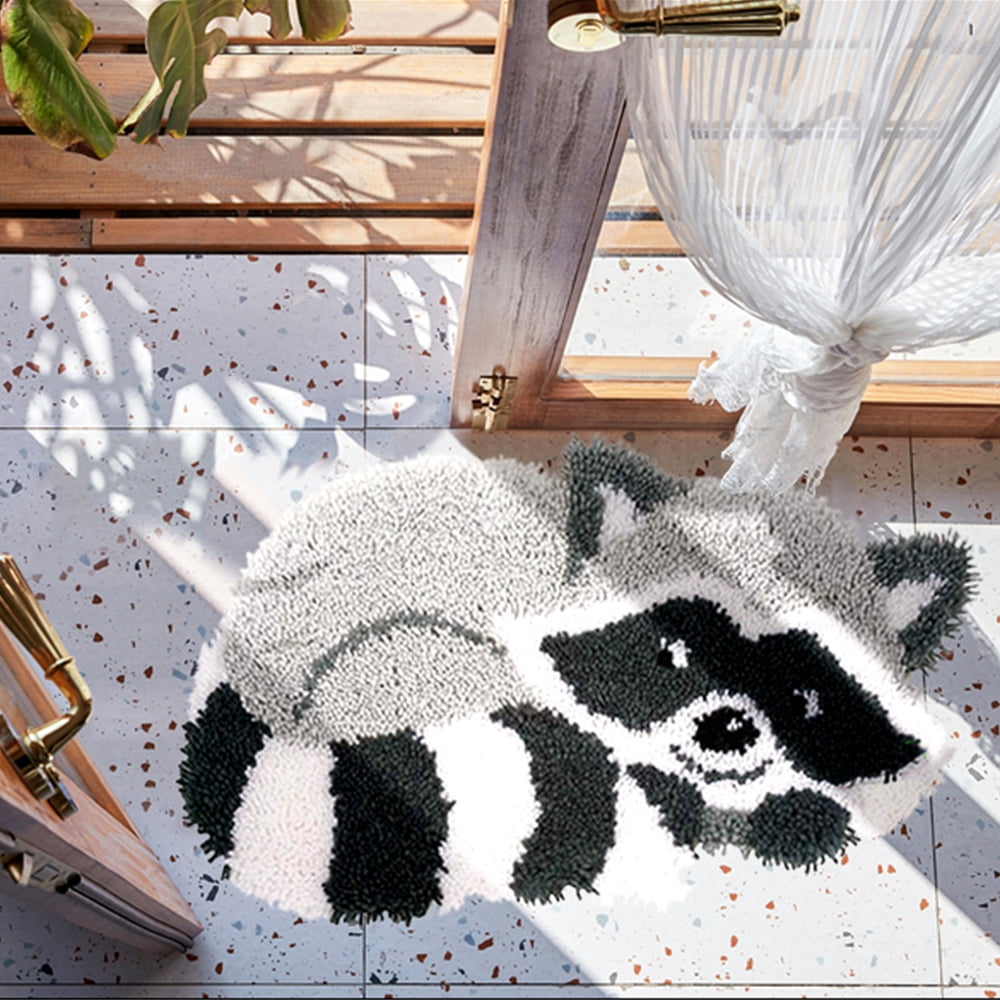 Latch hook rug kit,latch hook cushion kits,Panda Latch Hook Rug Kit for Adults Crocheting Carpet Rug Yarn Sofa Cushion Mat Tapestry DIY Carpet Arts Crafts 50×38cm/20*15in
