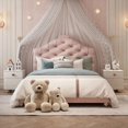thumbnail image 2 of Modern Princess Children Bed Girl Small Apartment Luxury Children Beds Minimalist Single Wood Cama Infantil Bedroom Furniture WZ My Lux Decor Round, 2 of 10