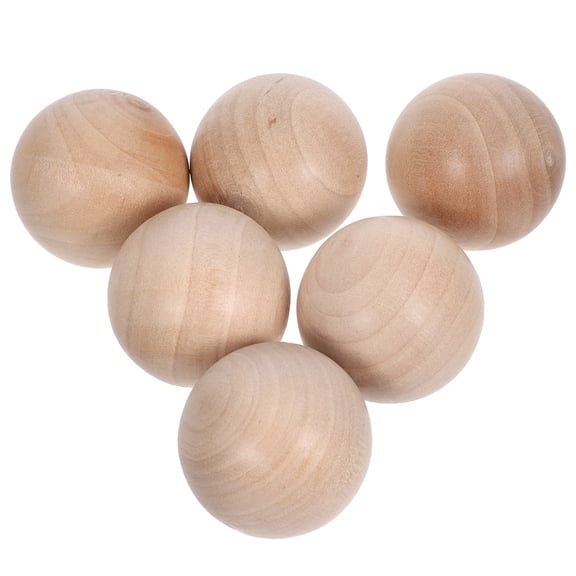 Wooden Cork Balls for Bottle Use 6 Pieces Light Yellow Pine Wood 40MM