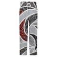 thumbnail image 5 of Abstract Red Grey Mosaic Art Winter Female Pants Flannel High Waist Women Pants Lady Warm Straight Leg Plush Trousers, 5 of 7