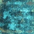 thumbnail image 1 of Ahgly Company Indoor Square Oriental Turquoise Blue Industrial Area Rugs, 3' Square, 1 of 4